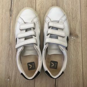 Veja White Sneakers with Velcro Straps
